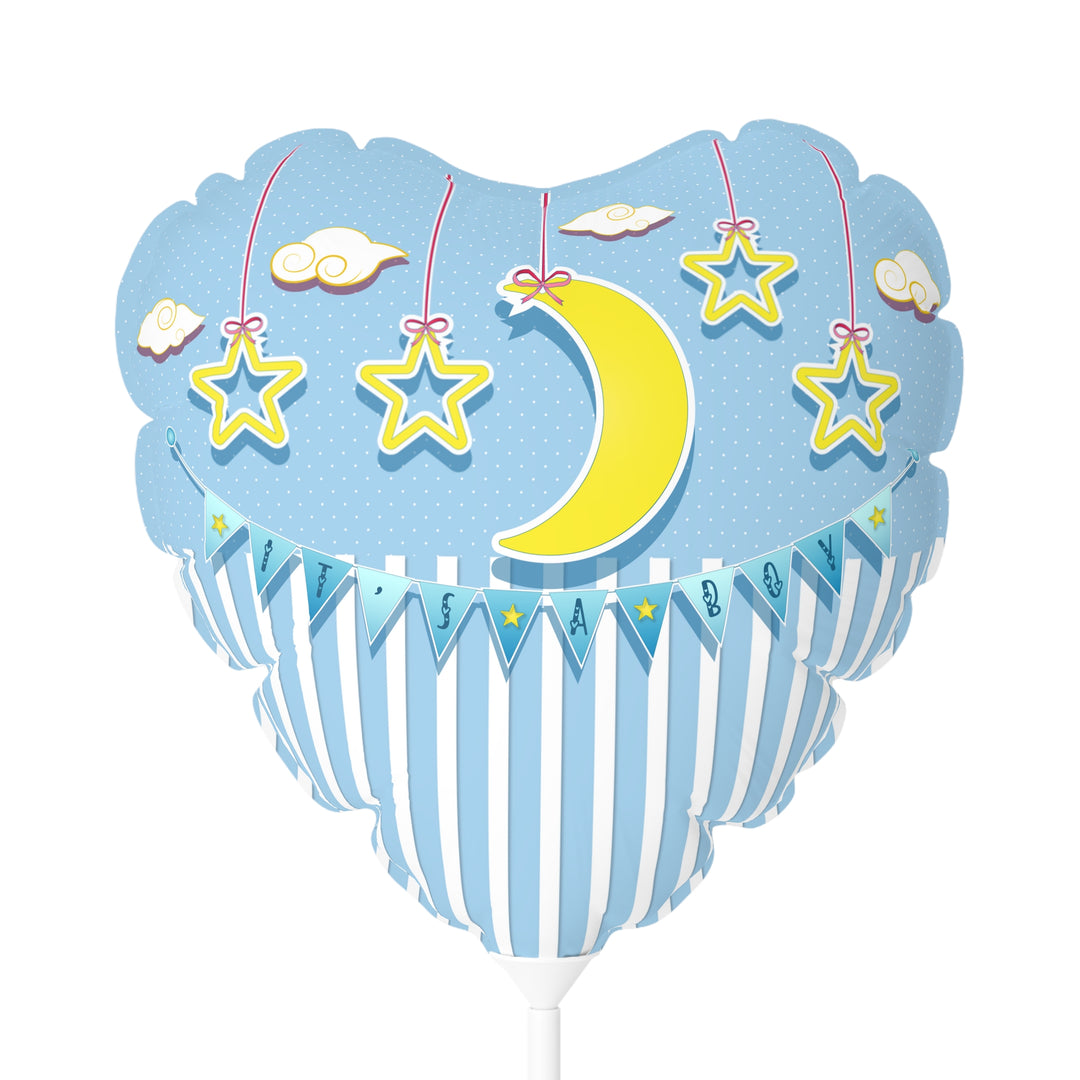 It's a Boy 11" Acrostic Poem Balloon - Blue Stripes-Car - Personalized