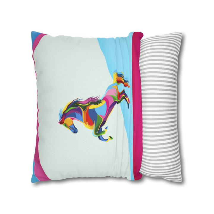 Namesakes Pillow Cover - Vibrant Horse Design