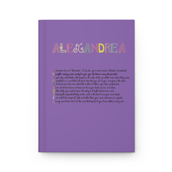 Namesakes Acrostic Poem Hardcover Journal Matte