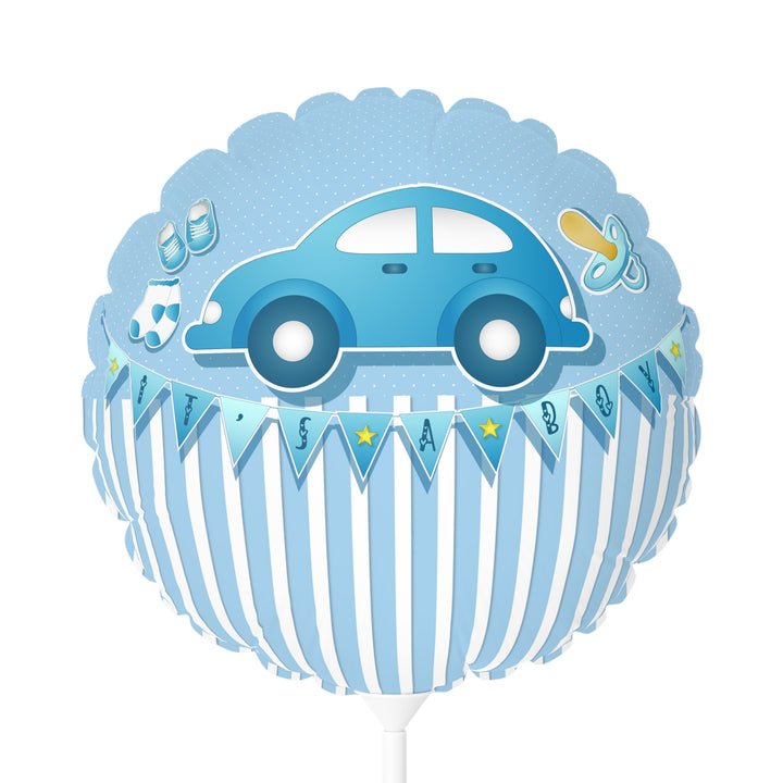 It's a Boy 11" Acrostic Poem Balloon - Blue Stripes-Car - Personalized