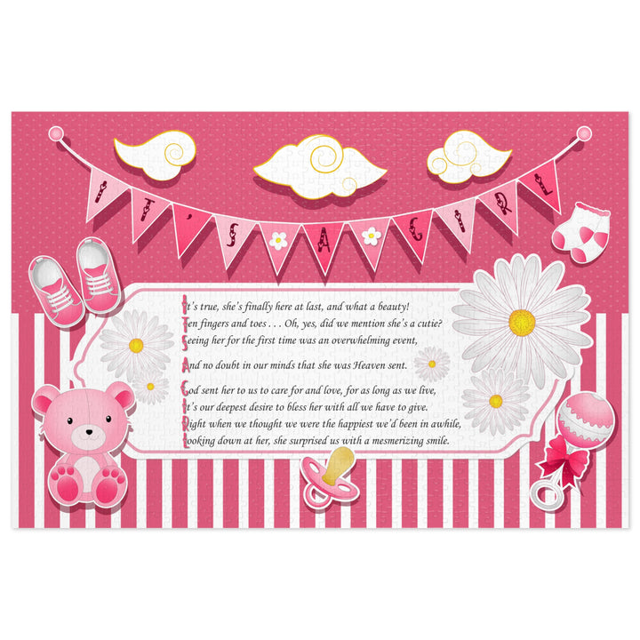 Baby Steps Acrostic Poem Jigsaw Puzzle - "It's a Girl"