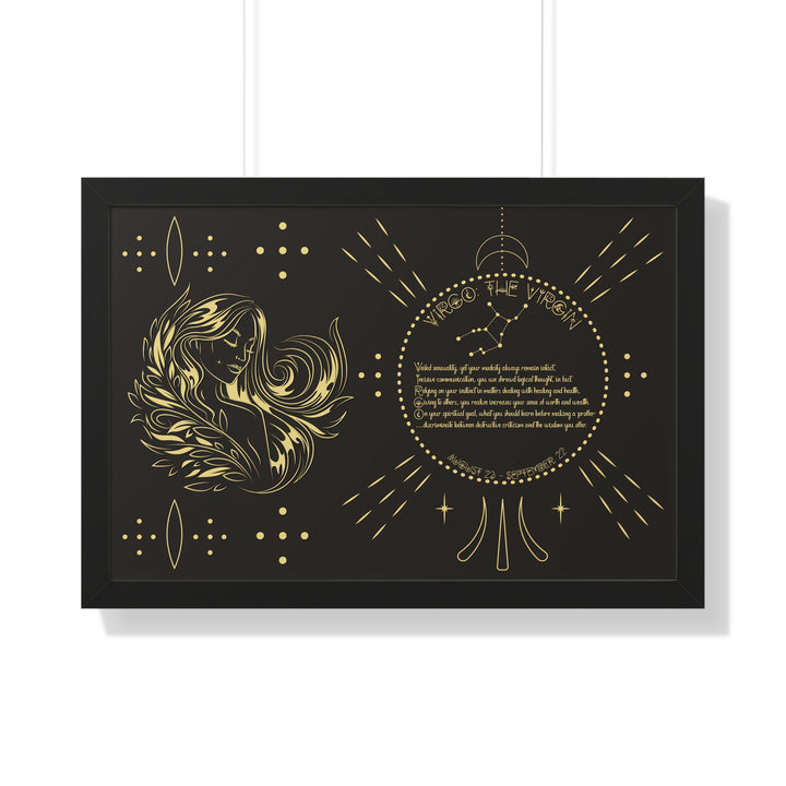 Written in the Stars Framed Acrostic Poem Print - Virgo
