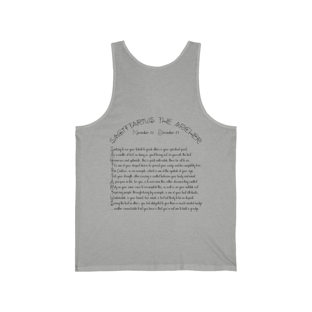 “Sagittarius” Unisex Acrostic Poem Jersey Tank