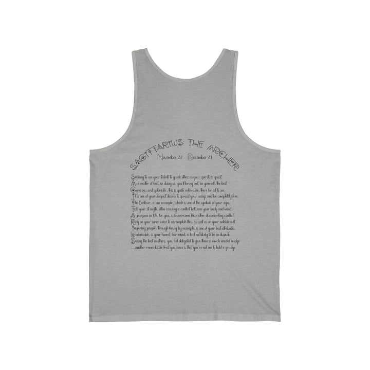 “Sagittarius” Unisex Acrostic Poem Jersey Tank