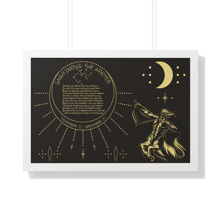 Written in the Stars Framed Acrostic Poem Print - Sagittarius