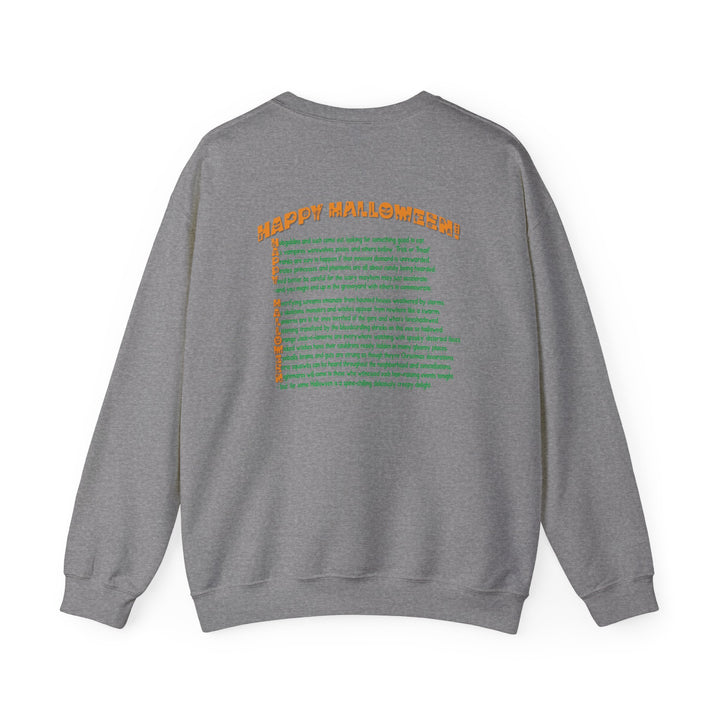 Happy Halloween Acrostic Poem Sweatshirt -  Old Witch