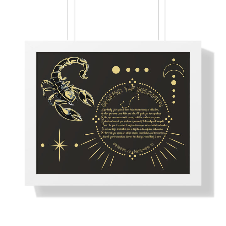 Written in the Stars Framed Acrostic Poem Print - Scorpio