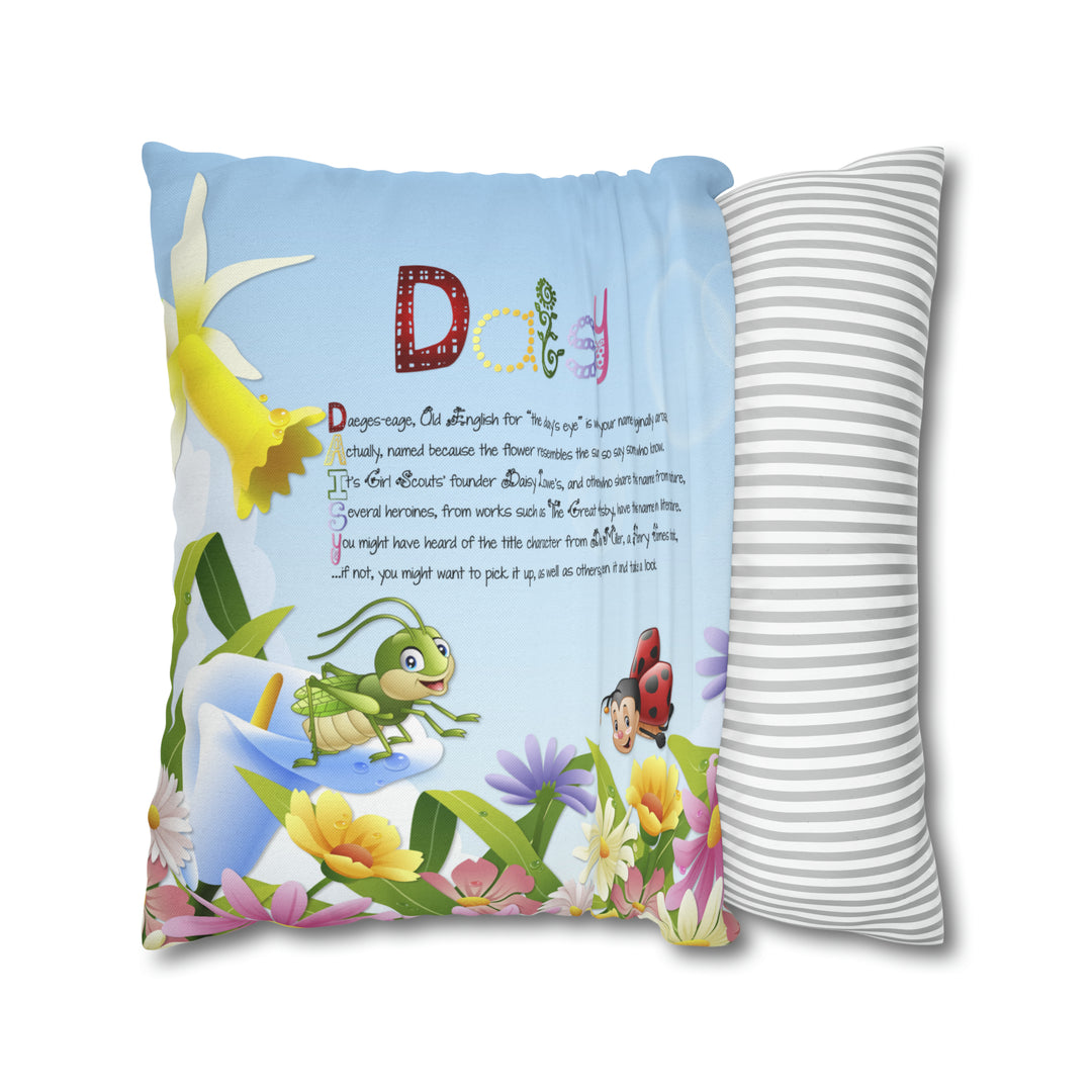 Namesakes Pillow Case Cover with Acrostic Poem Spelling Out a Name