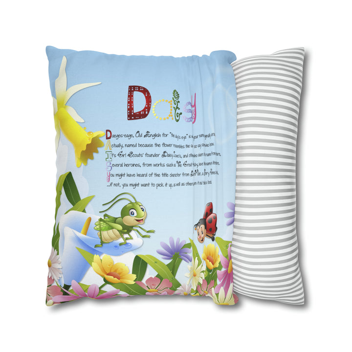Namesakes Pillow Case Cover with Acrostic Poem Spelling Out a Name