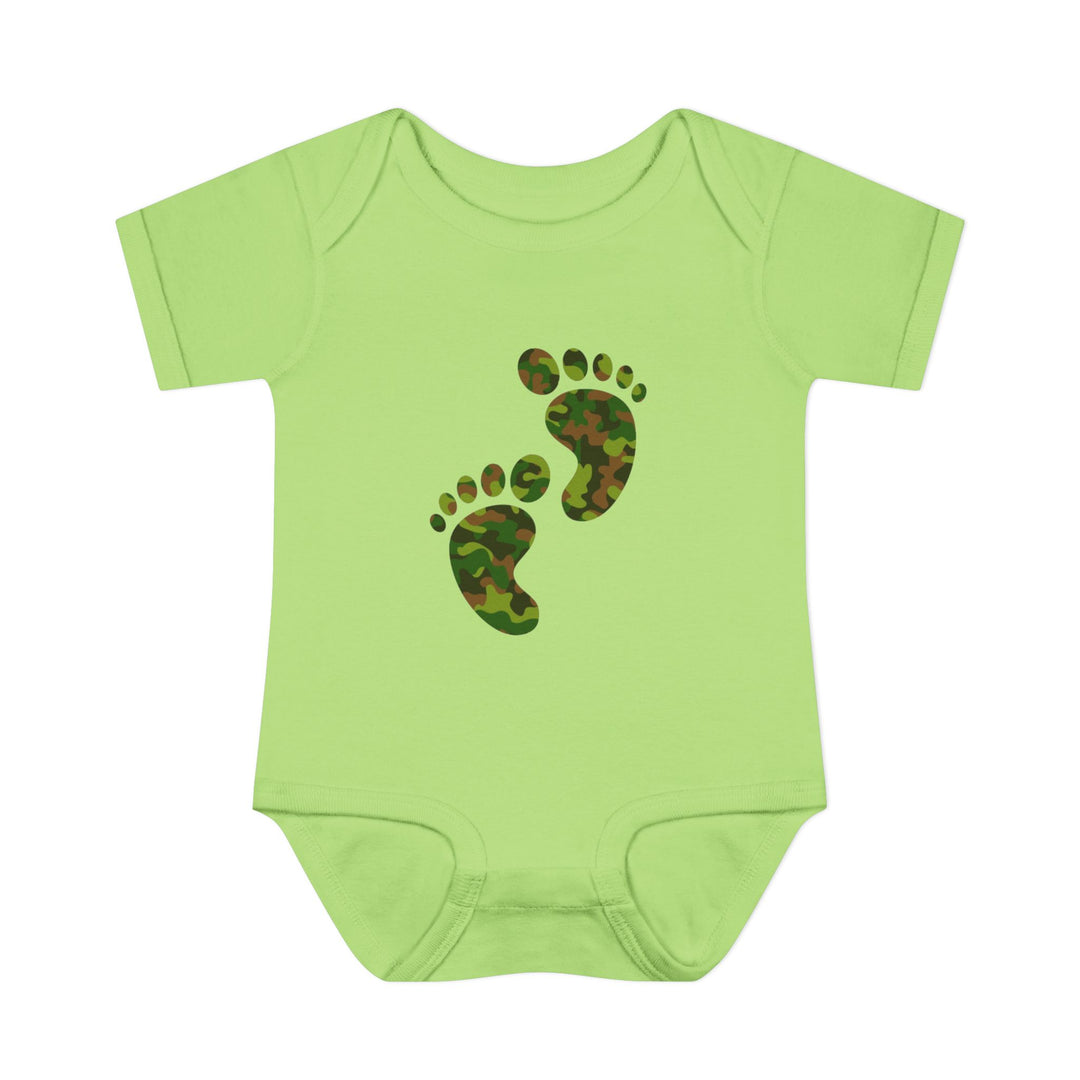 Baby Feet Acrostic Poem Baby Bodysuit - Camo