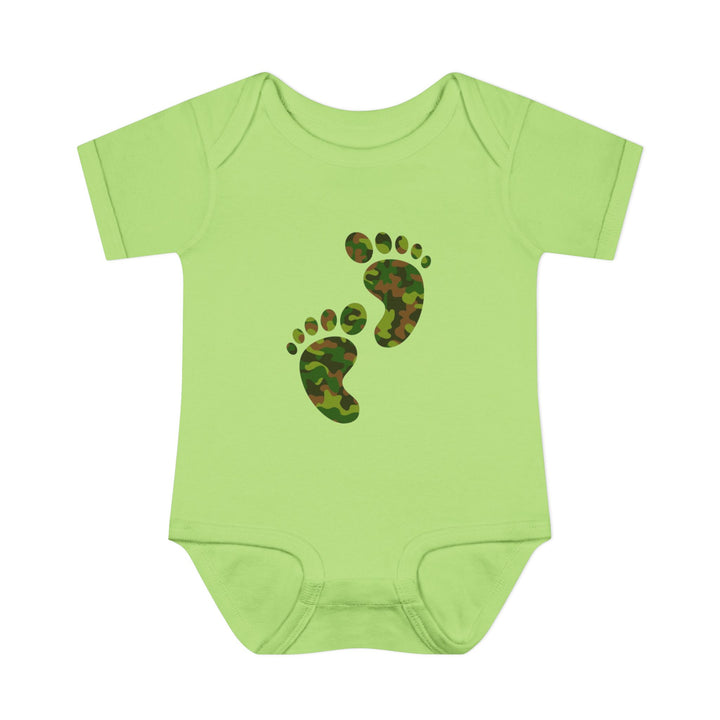 Baby Feet Acrostic Poem Baby Bodysuit - Camo