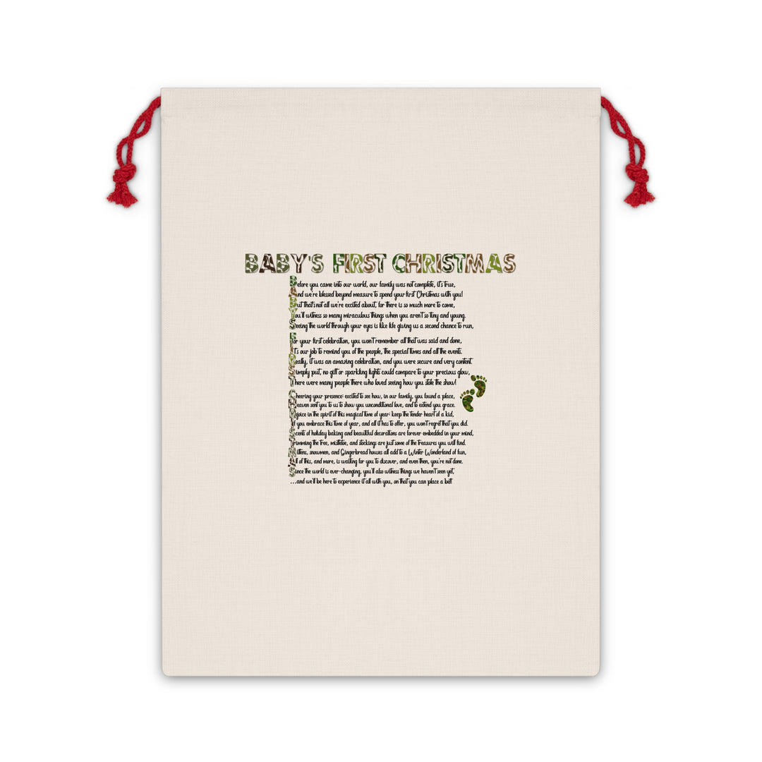 Baby's First Christmas Acrostic Poem Gift Bag - Camo