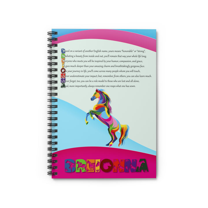 Namesakes Spiral Notebook - Horse Design