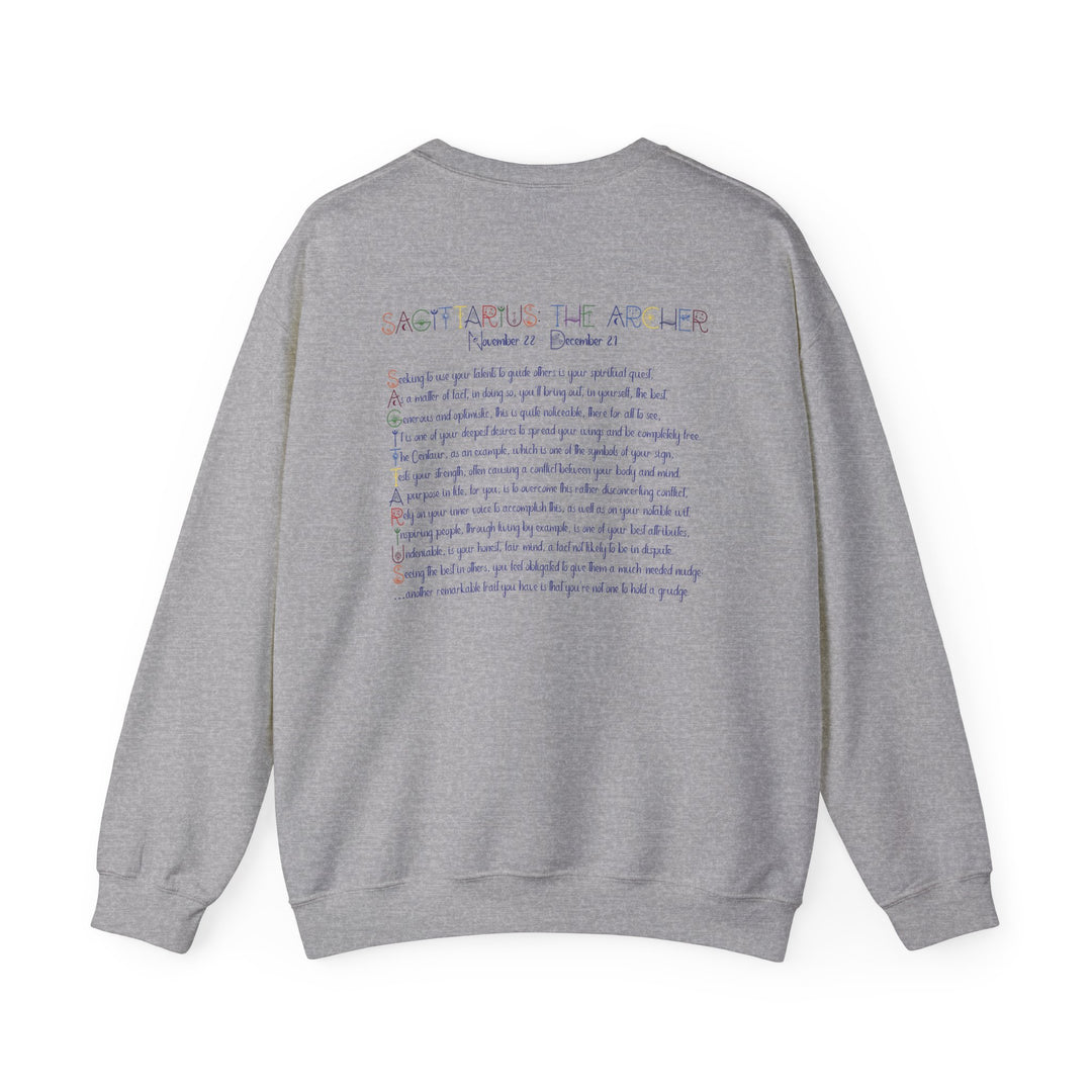 Sagittarius Acrostic Poem Astrology Sweatshirt - Unisex