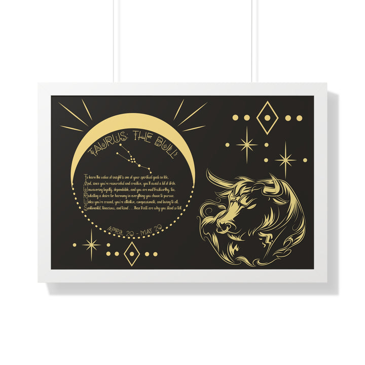 Written in the Stars Framed Acrostic Poem Print - Taurus