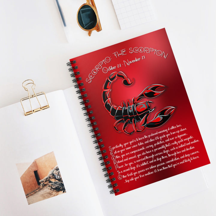 Scorpio Acrostic Poem Spiral Notebook - Ruled Line