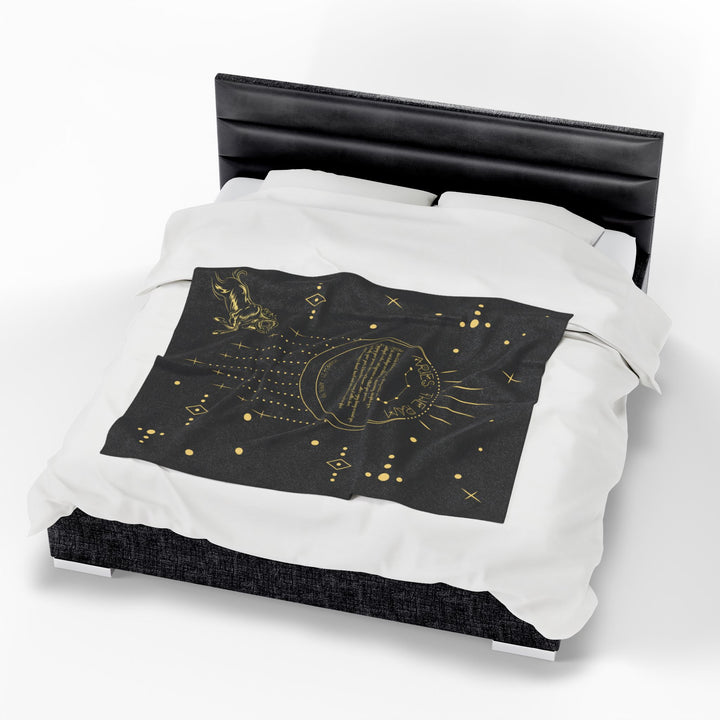 Aries Acrostic Poem Velveteen Plush Blanket