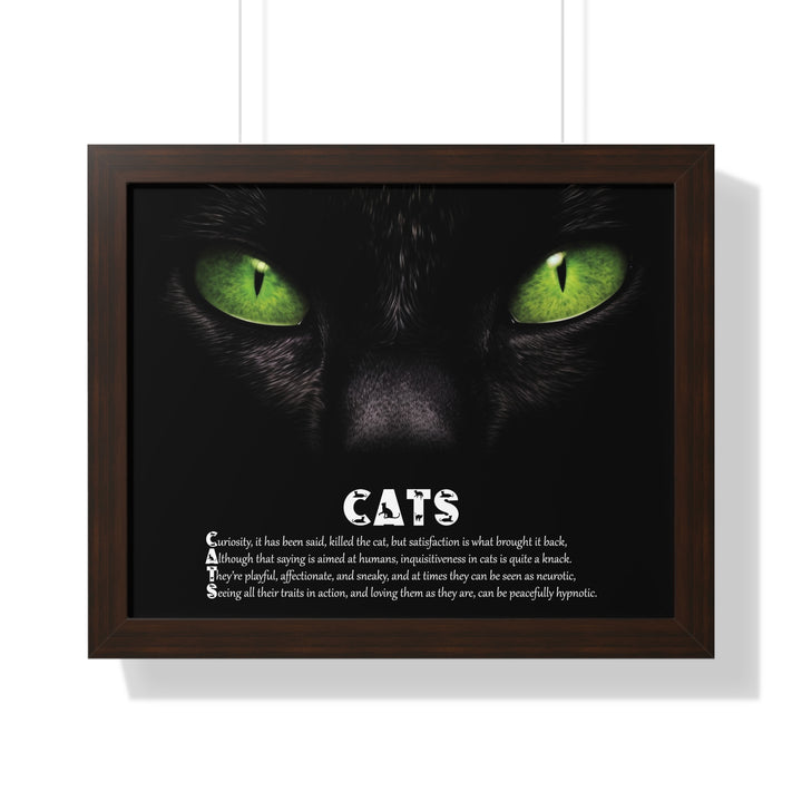 It's Just a Phrase "Cats" Framed Acrostic Poem Print