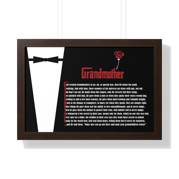 "Grandmother" Framed Acrostic Poem Print