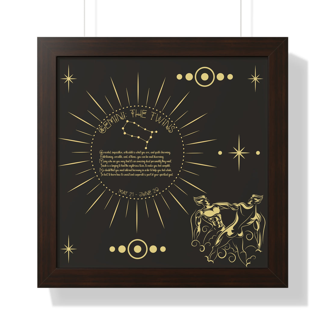 Gemini Framed Acrostic Poem Print
