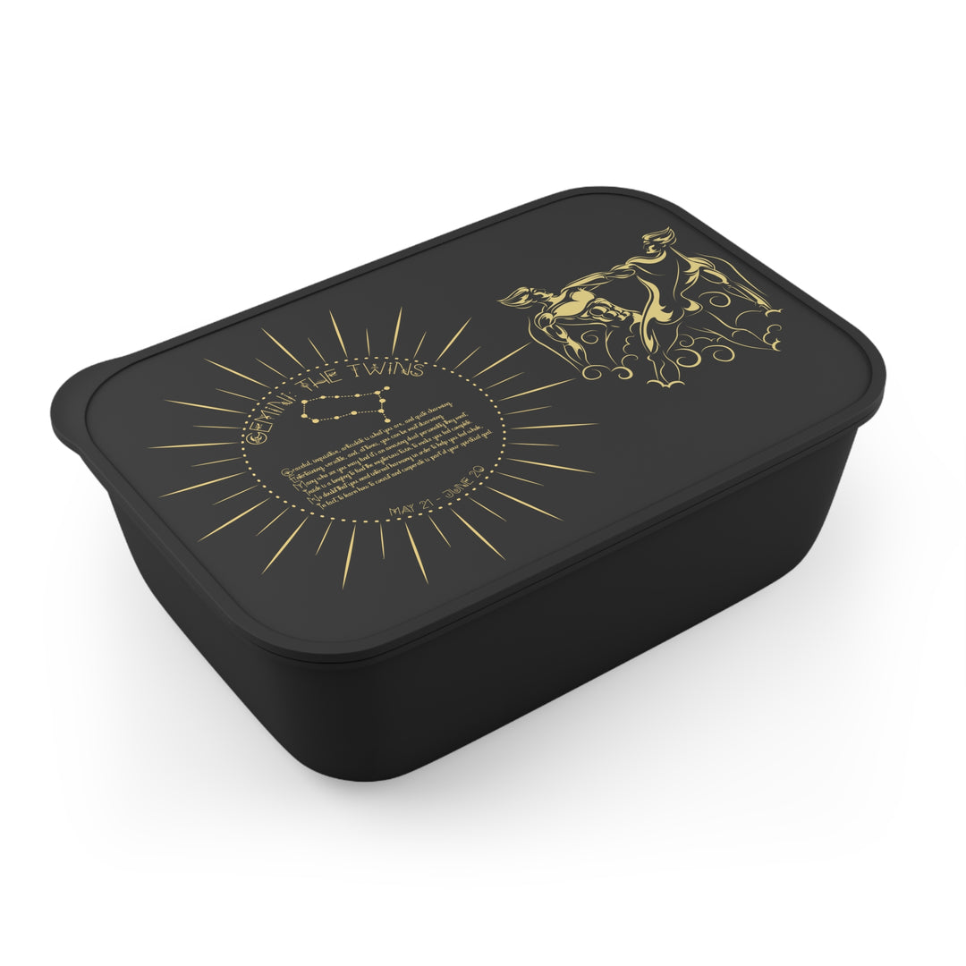 Gemini Acrostic Poem Bento Lunch Box - Black