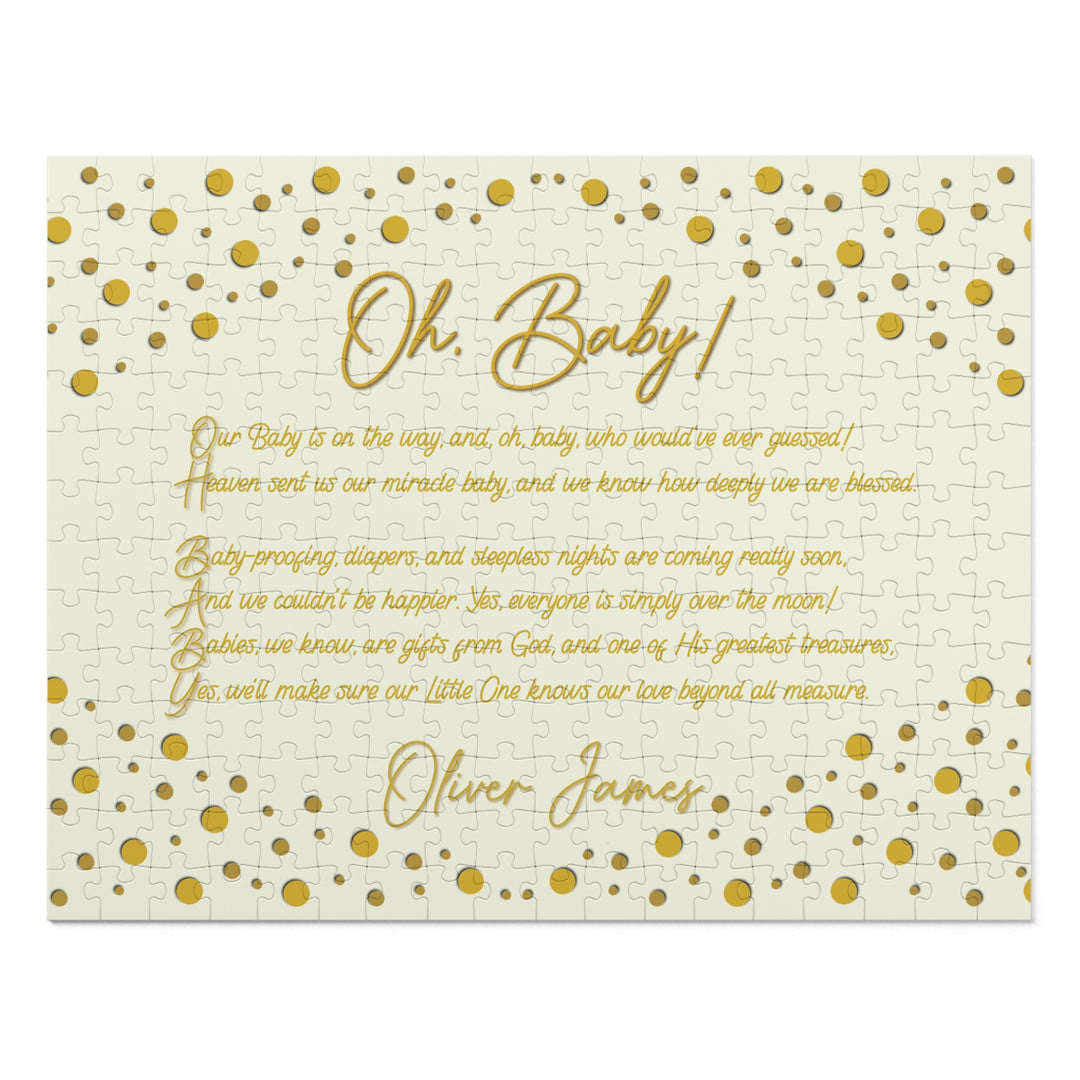 Oh, Baby! Acrostic Poem Puzzle - Personalized - Tin Box