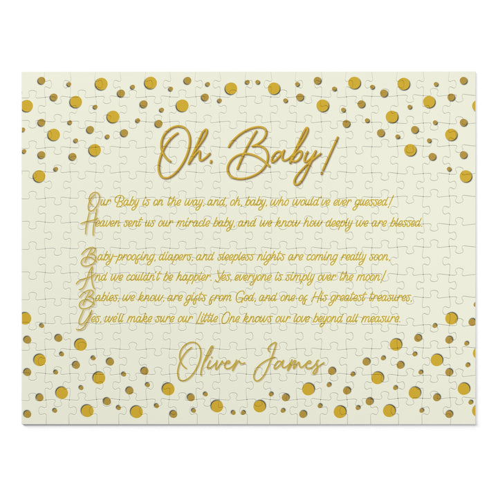 Oh, Baby! Acrostic Poem Puzzle - Personalized - Tin Box