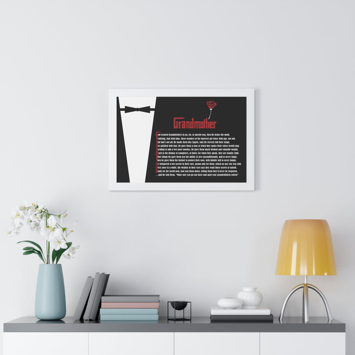 "Grandmother" Framed Acrostic Poem Print