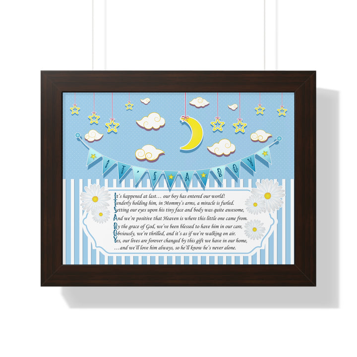 Baby Steps "It's a Boy" Framed Print Collection - No Personalization