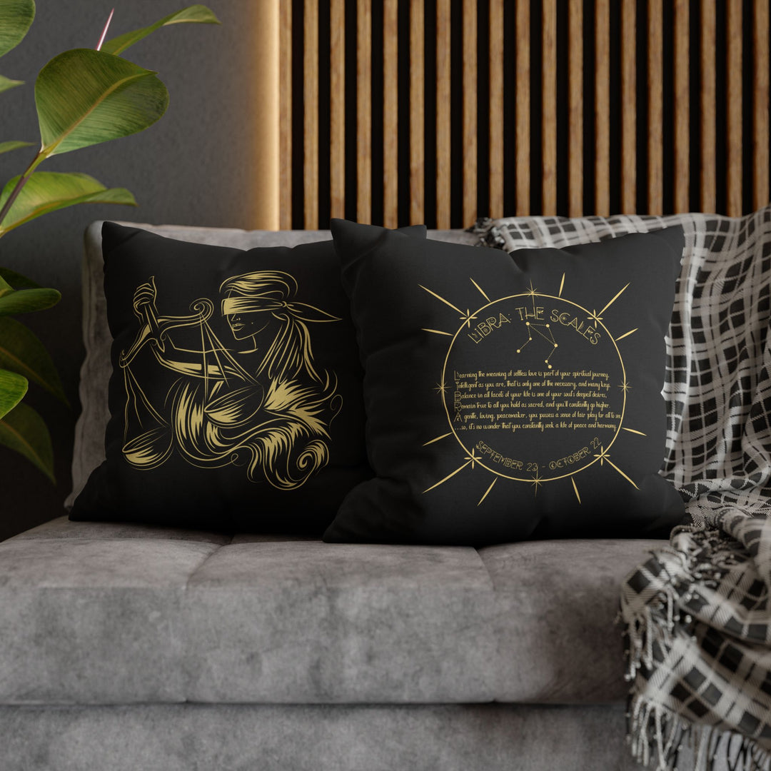 Libra Acrostic Poem Pillow Cover