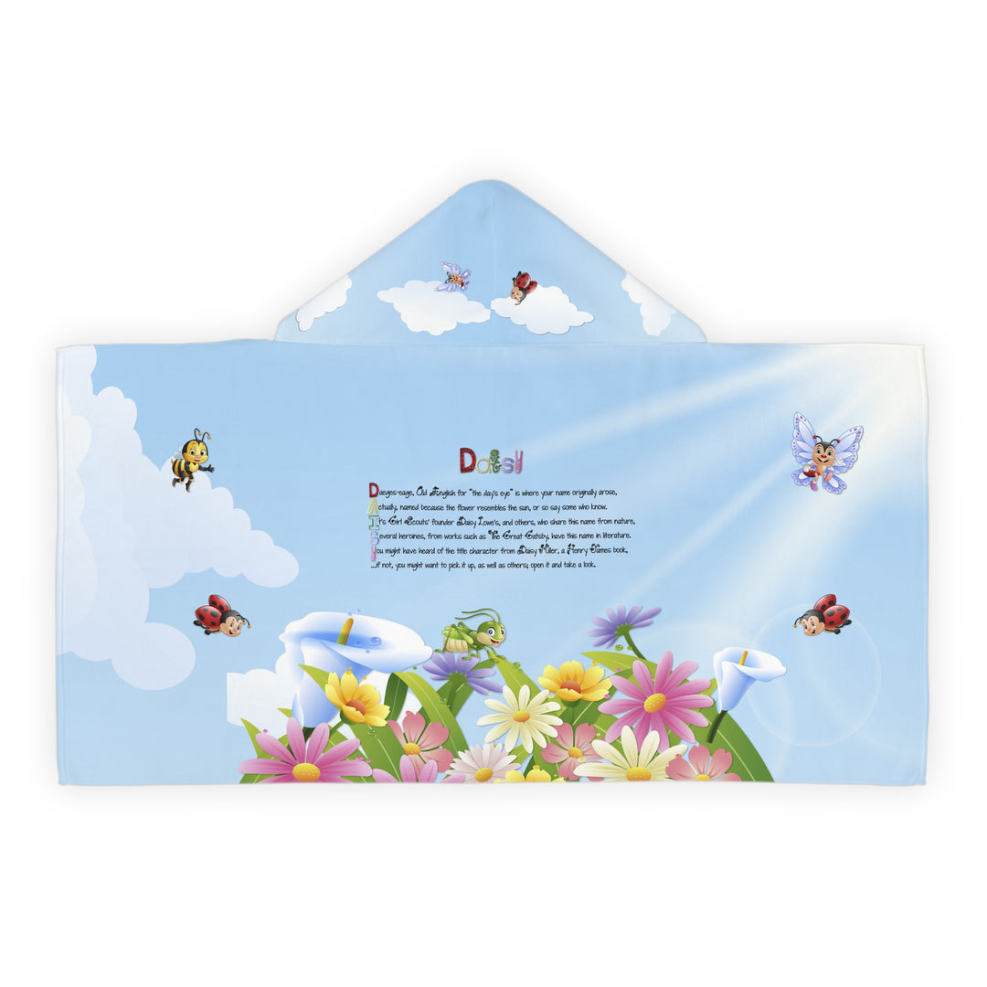 Namesakes Youth Hooded Towel - Flowers and Insects