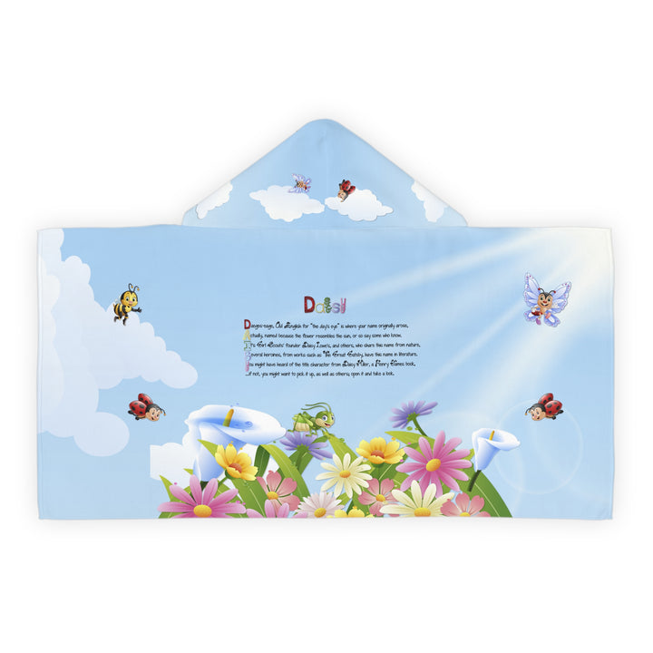 Namesakes Youth Hooded Towel - Flowers and Insects