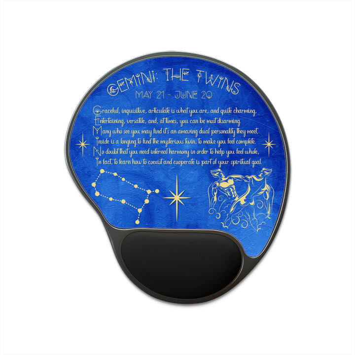 Written in the Stars Mouse Pad With Wrist Rest - Gemini