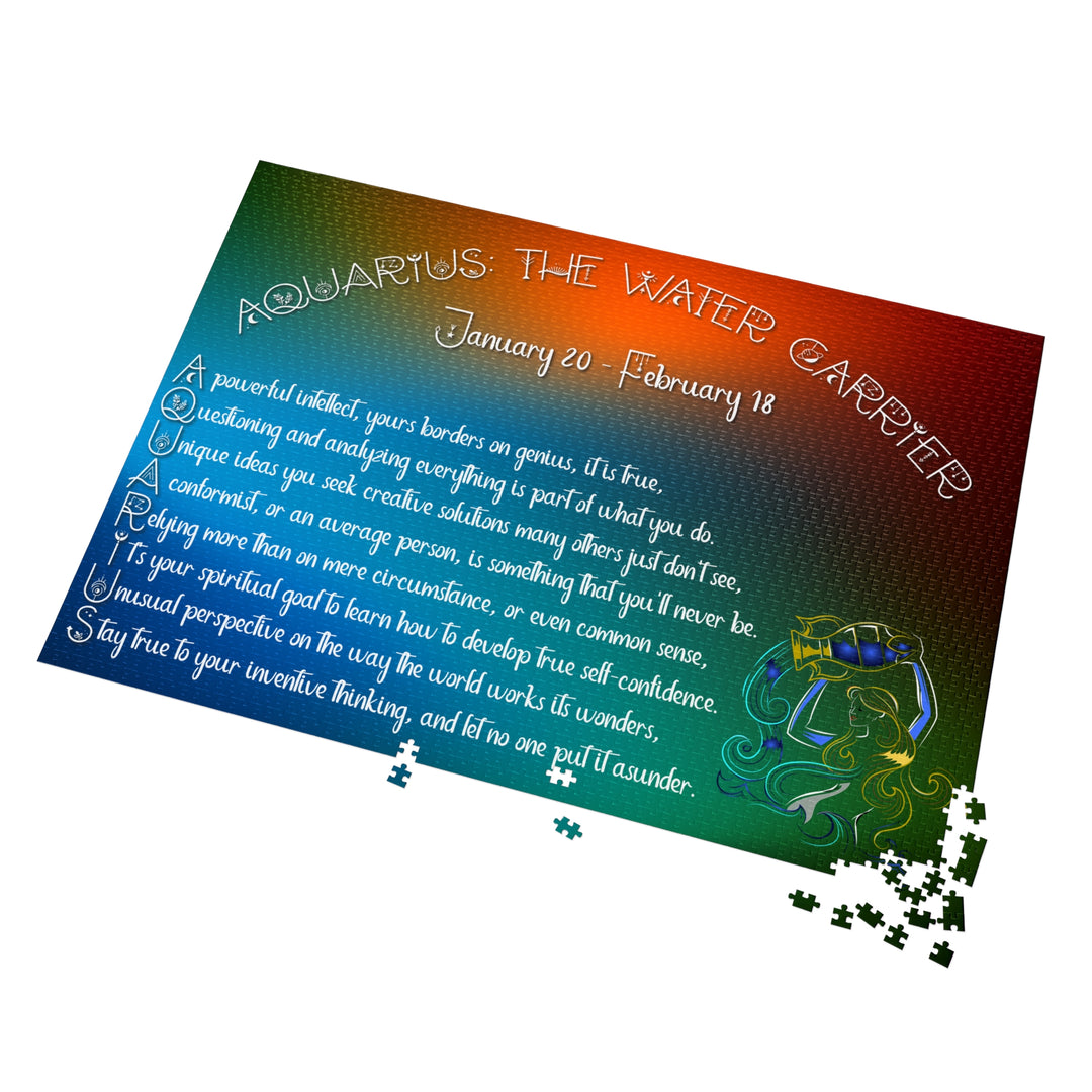 Aquarius Acrostic Poem Puzzle - Tin Box