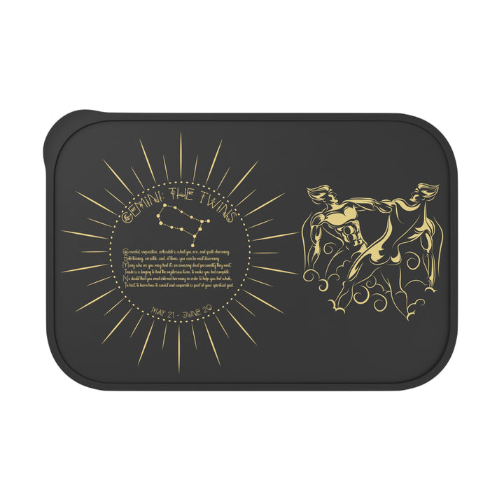 Gemini Acrostic Poem Bento Lunch Box - Black