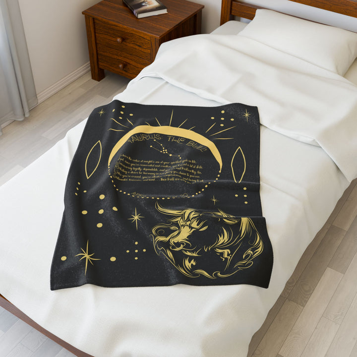 Taurus Acrostic Poem Velveteen Blanket