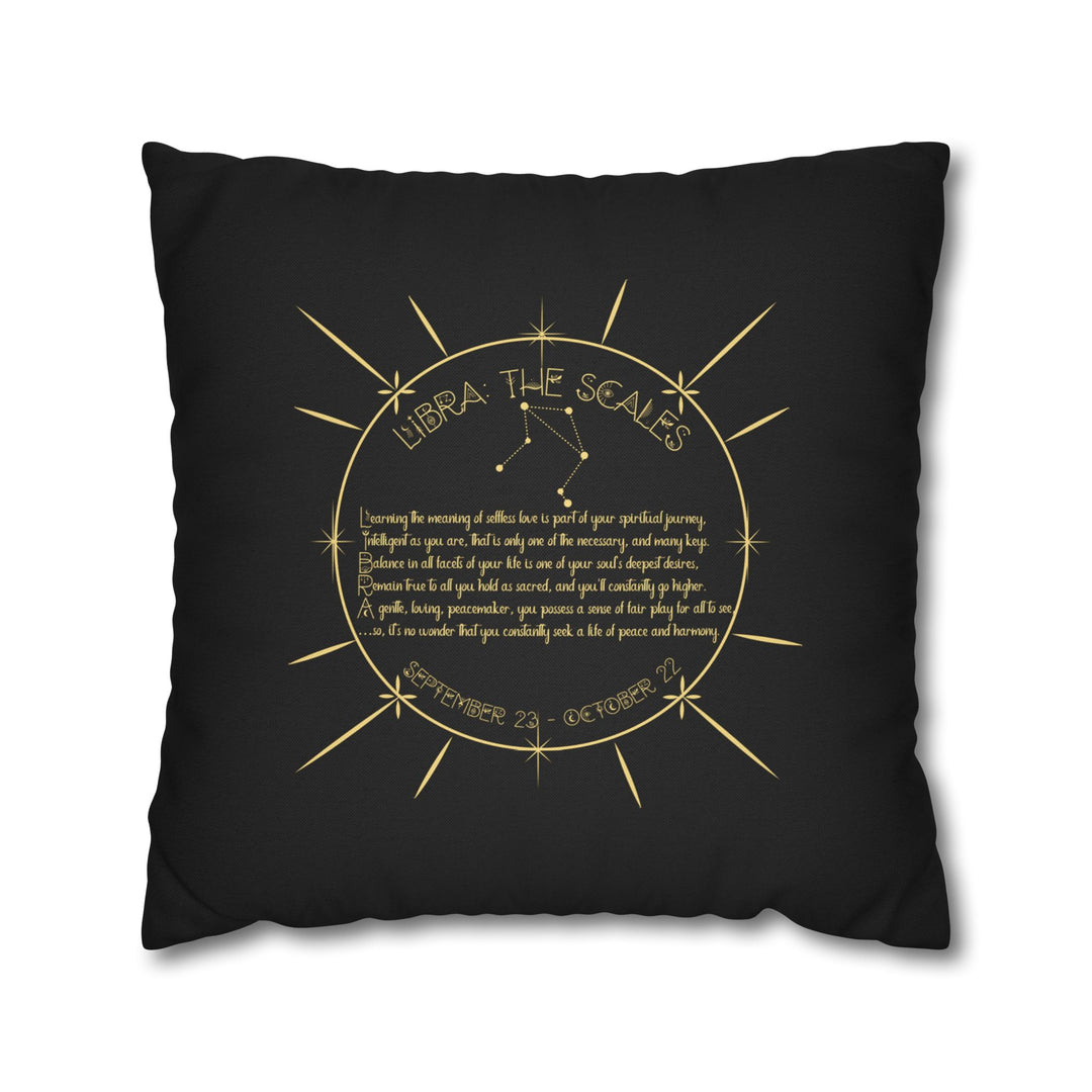 Libra Acrostic Poem Pillow Cover