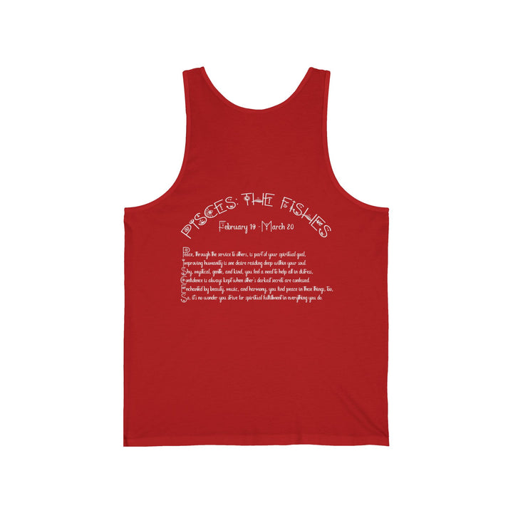 “Pisces” Acrostic Poem Unisex Jersey Tank