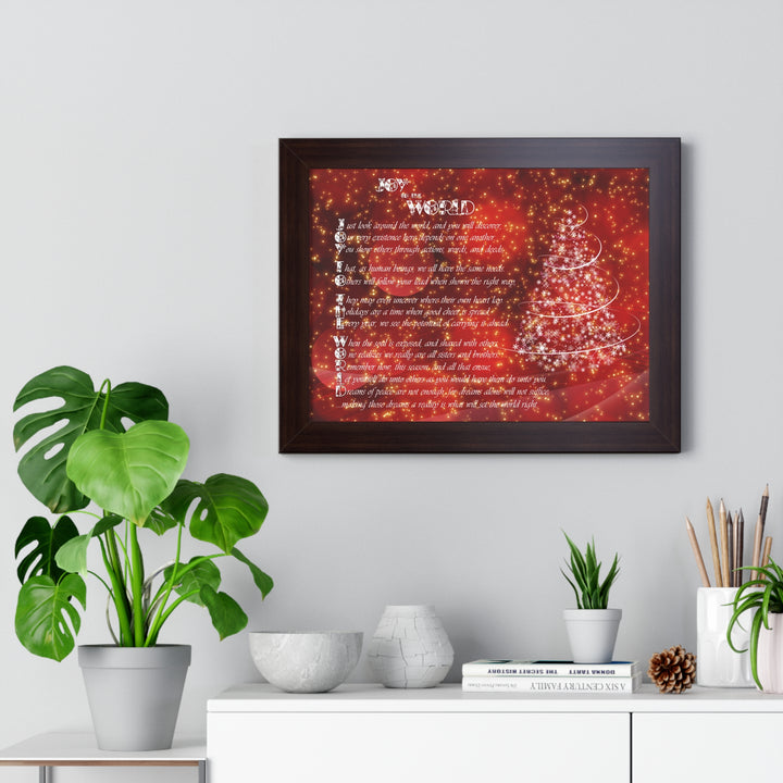 It's Just a Phrase "Joy to the World" Framed Acrostic Poem Print
