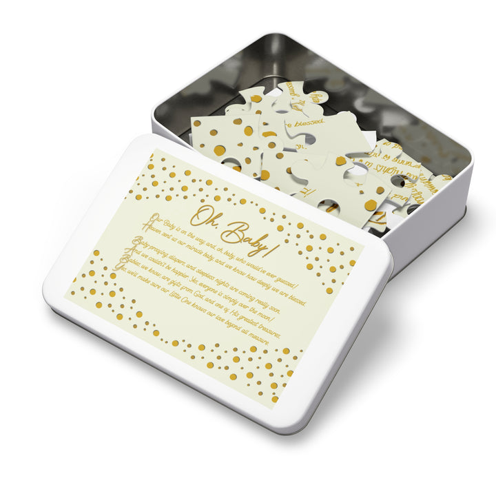 Oh, Baby! Acrostic Poem Puzzle - No Personalization - Tin Box