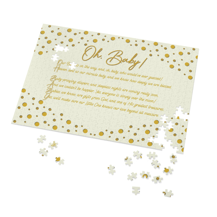 Oh, Baby! Acrostic Poem Puzzle - No Personalization - Tin Box