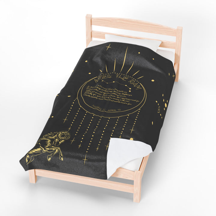 Aries Acrostic Poem Velveteen Plush Blanket
