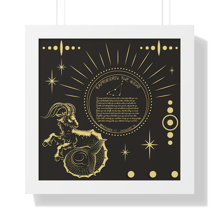 Written in the Stars Framed Horizontal Acrostic Poem Print - Capricorn