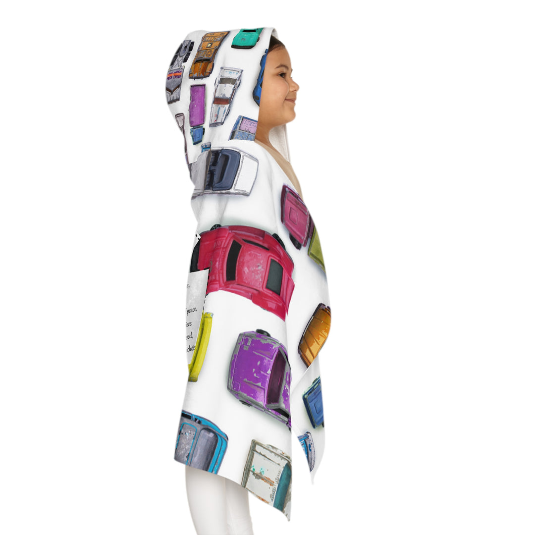 "Namesakes" Youth Hooded Towel - Toy Cars