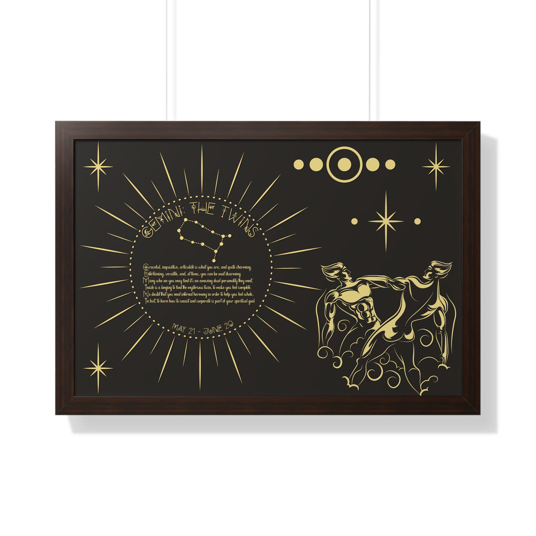 Written in the Stars Framed Acrostic Poem Print - Gemini