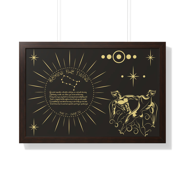 Written in the Stars Framed Acrostic Poem Print - Gemini