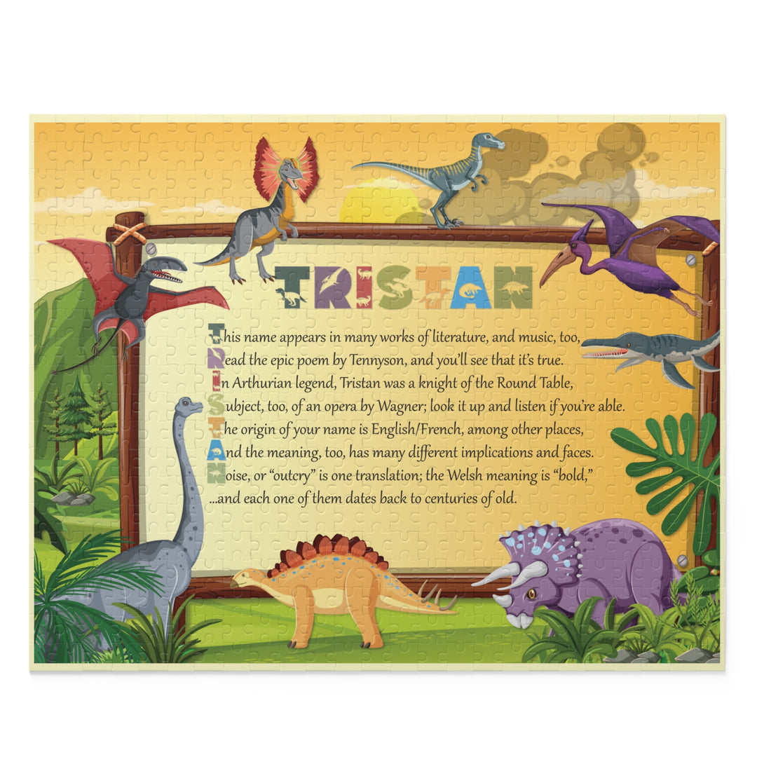 Namesakes Acrostic Name Poem Puzzle - Dinosaurs Design