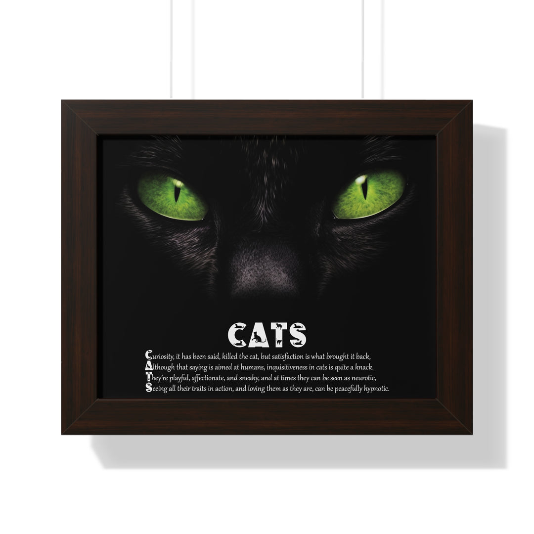 It's Just a Phrase "Cats" Framed Acrostic Poem Print