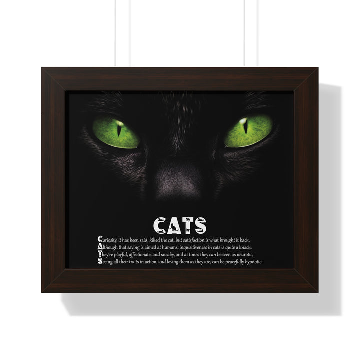 It's Just a Phrase "Cats" Framed Acrostic Poem Print