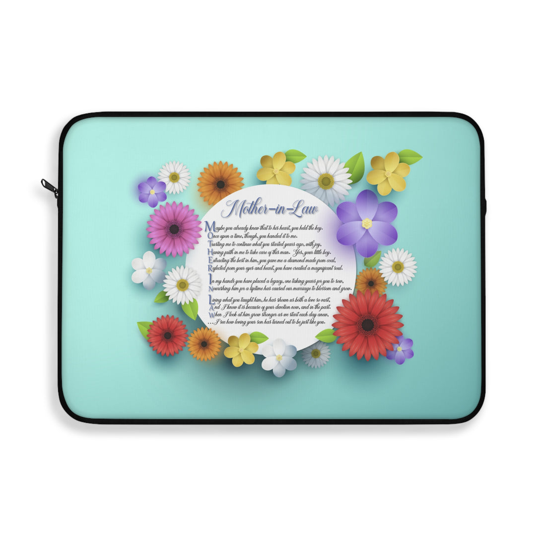 Mother-in-Law Acrostic Poem Laptop Sleeve